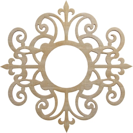 Ekena Millwork Dijon Wood Fretwork Pierced Ceiling Medallion, Birch, 18"OD x 5 7/8"ID x 1/4"T CMWP18X18X0250DIBI